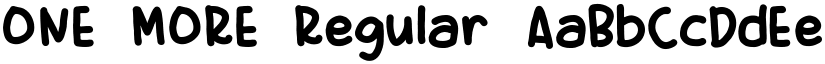 ONE MORE Regular font