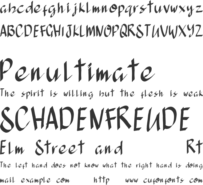 North Star font preview