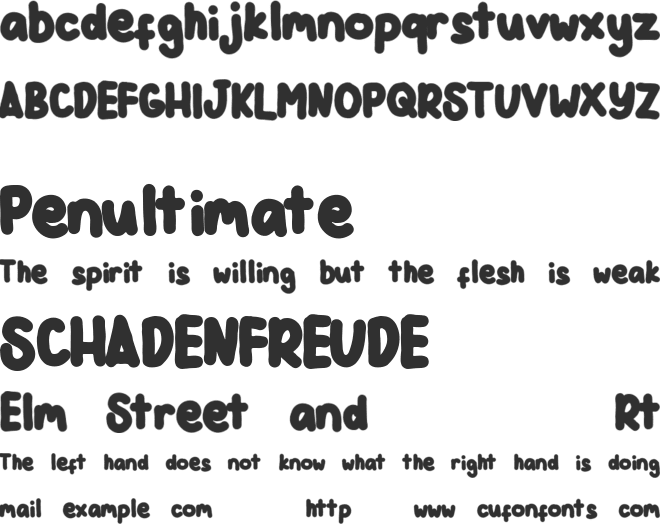 Moo Milky font preview