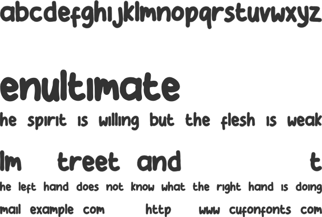 Mennuah font preview