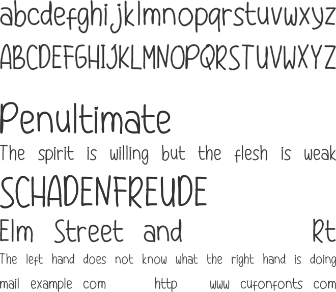 JONS font preview