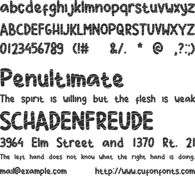 Lighting font preview