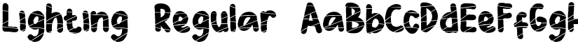 Lighting Regular font