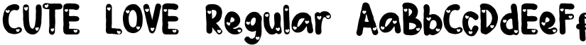 CUTE LOVE Regular font