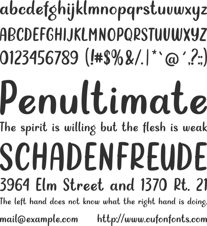 Homemade Sausage font preview
