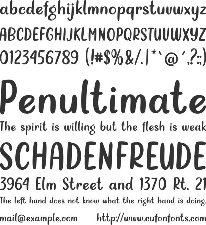 Homemade Sausage font preview