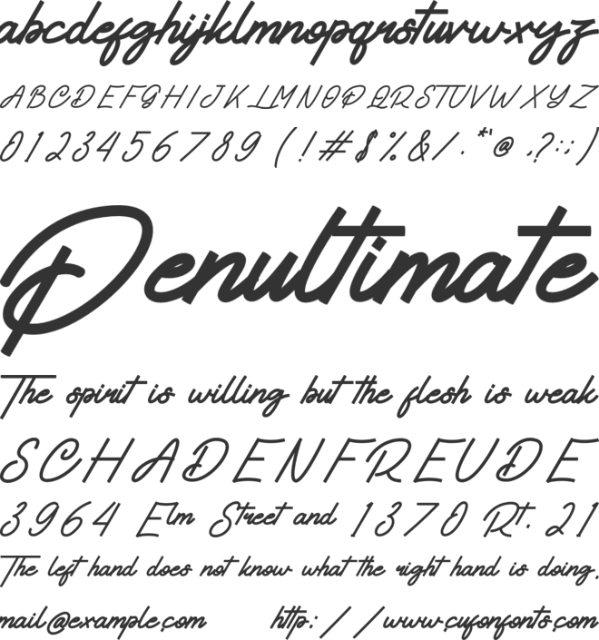 Hayadoka font preview