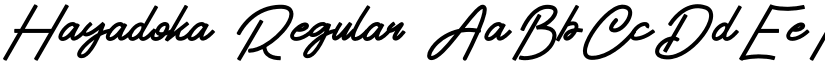 Hayadoka Regular font