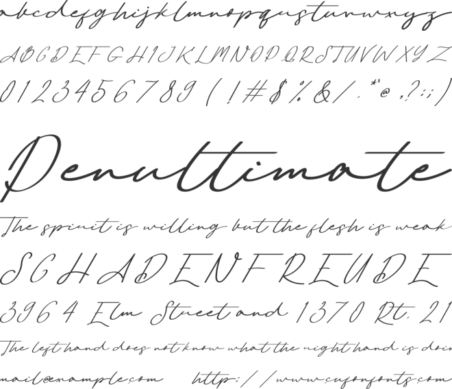 Amostne font preview