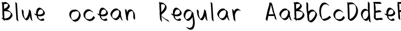 Blue ocean Regular font