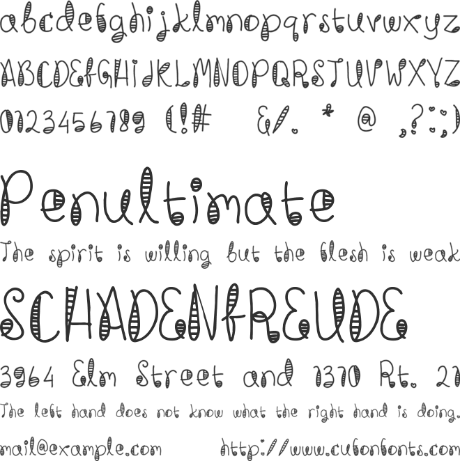 Baby doll font preview