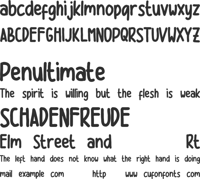 Aladin font preview