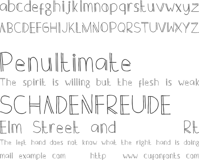 UPNORMAL font preview