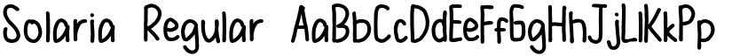 Solaria Regular font