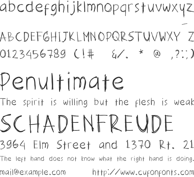 Say Hello font preview