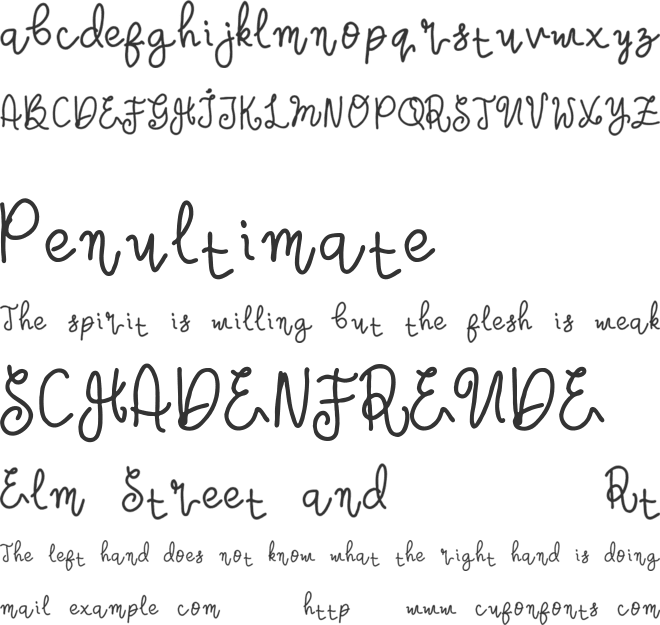 Sunshine font preview