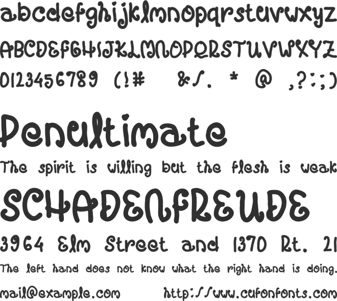 Happy weekend font preview