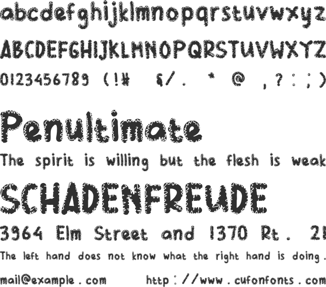 Gupis font preview