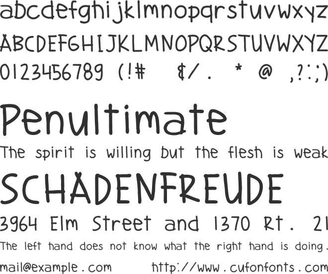 Funny Kids font preview
