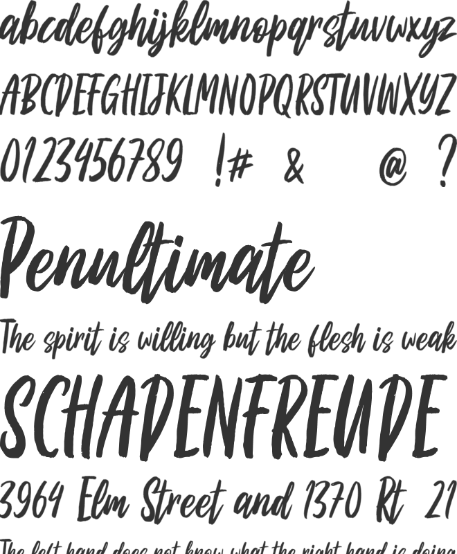 Apricat font preview