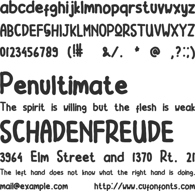 Donuts font preview