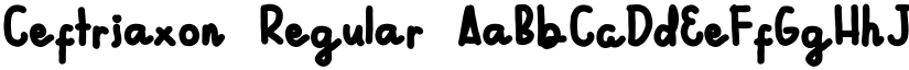 Ceftriaxon Regular font