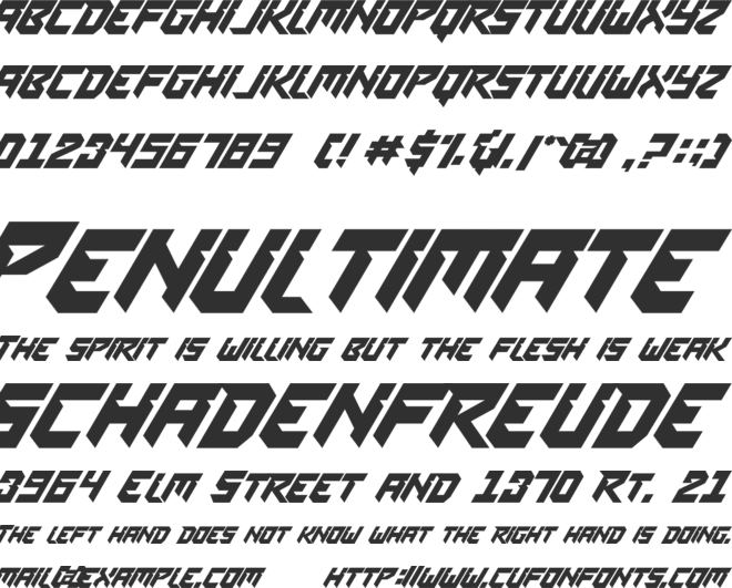 SPACE MISSION font preview