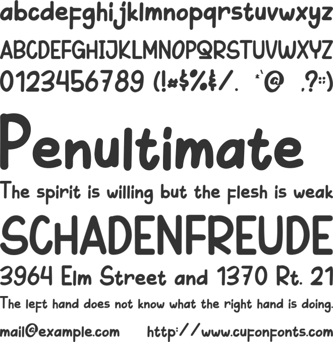 Kakikukeko font preview