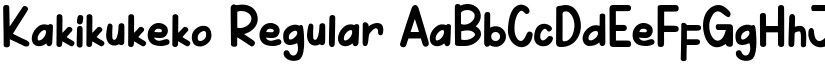Kakikukeko Regular font