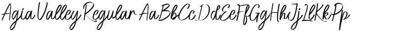 Agia Valley Regular font