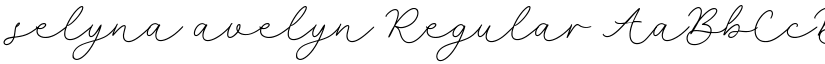 selyna avelyn Regular font
