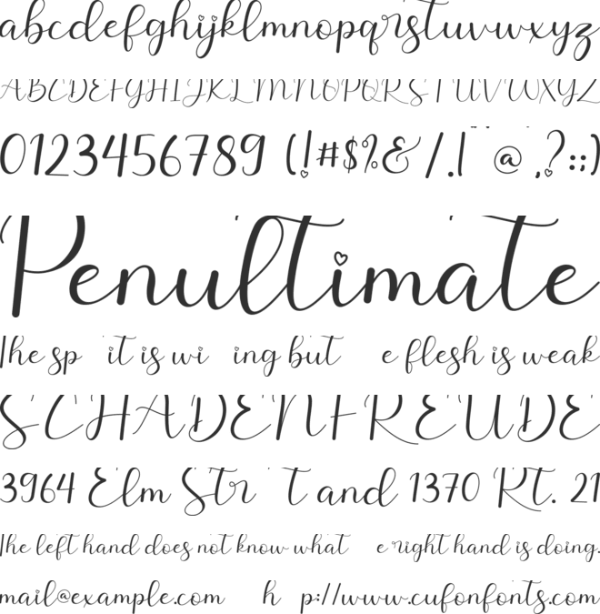 Alessea font preview