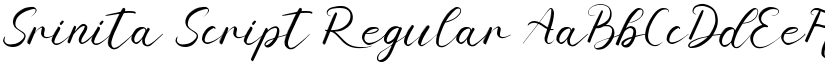 Srinita Script font download