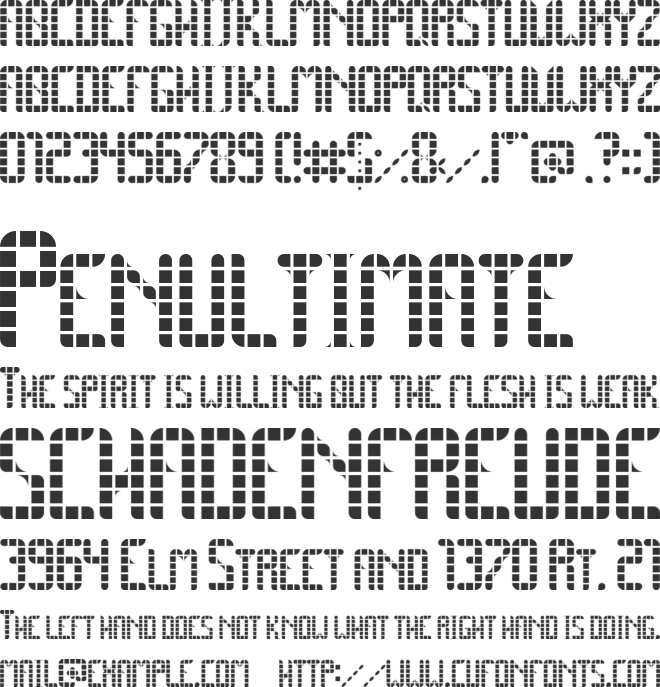 Space Pez font preview