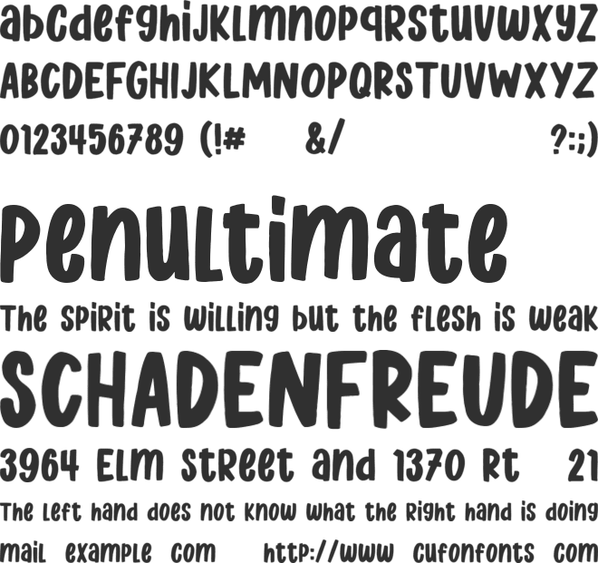 Brownies font preview
