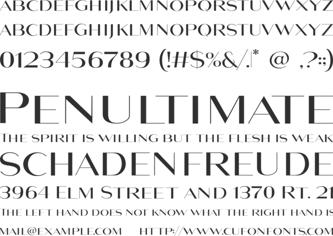 Maghony font preview