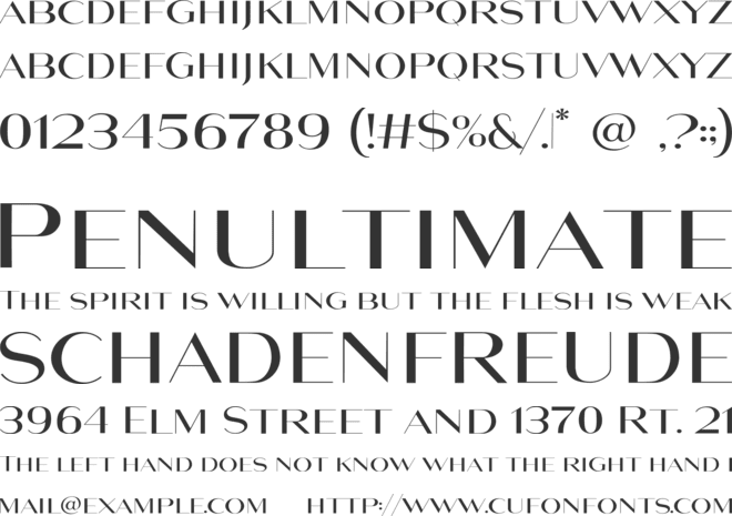 Maghony font preview