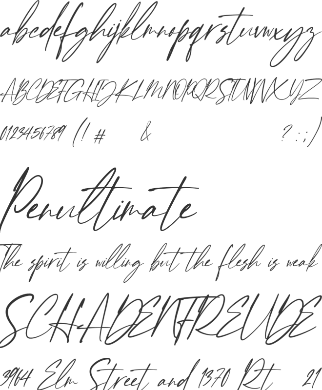 Enternity font preview