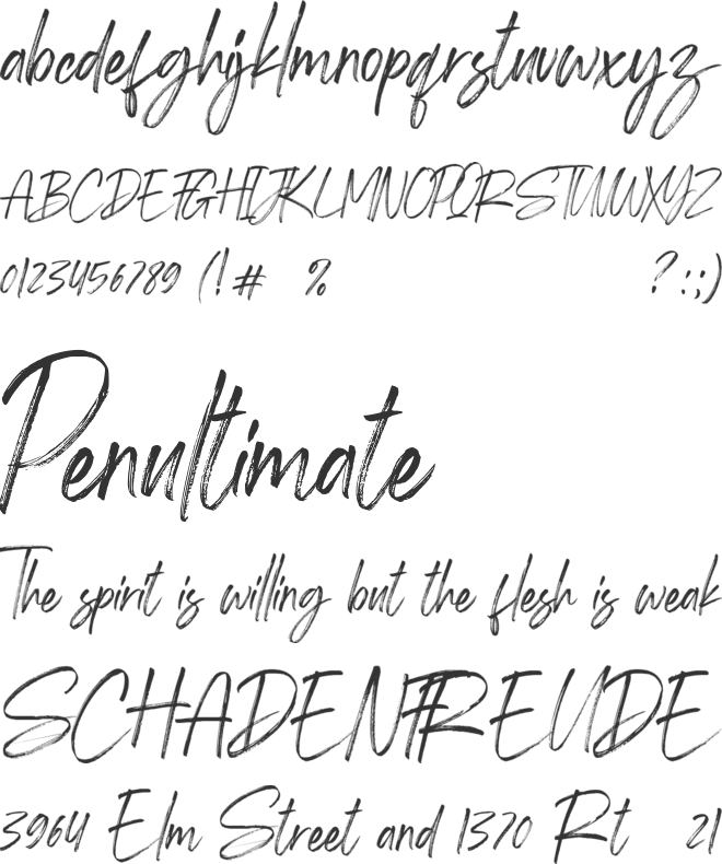 Shutterland font preview