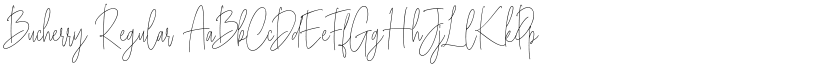 Bucherry Regular font
