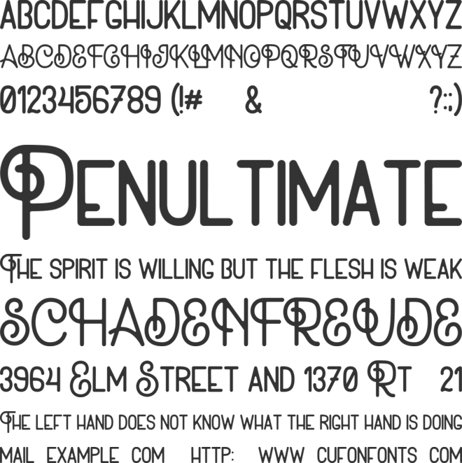 Jabottabeck font preview
