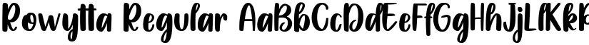 Rowytta Regular font