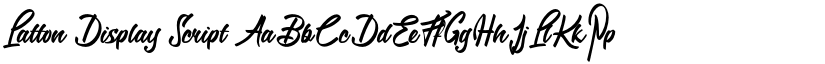 Latton Display Script font