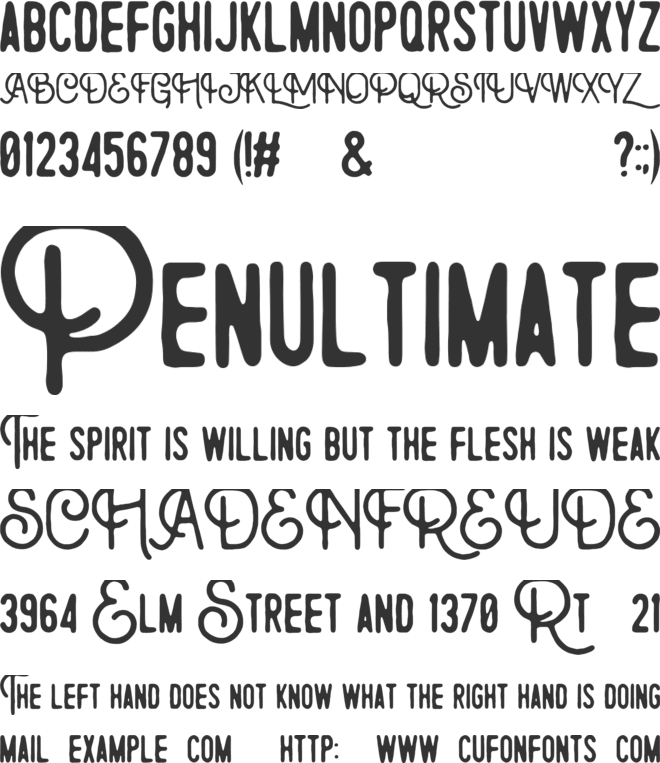 Rontrelan font preview