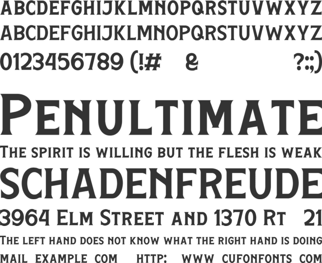 Hamston font preview