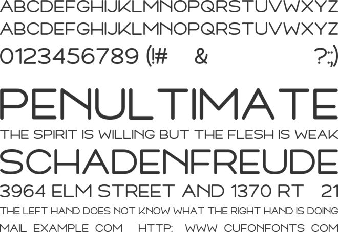 Montrelo font preview