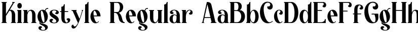 Kingstyle Regular font