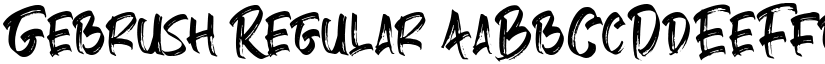 Gebrush Regular font