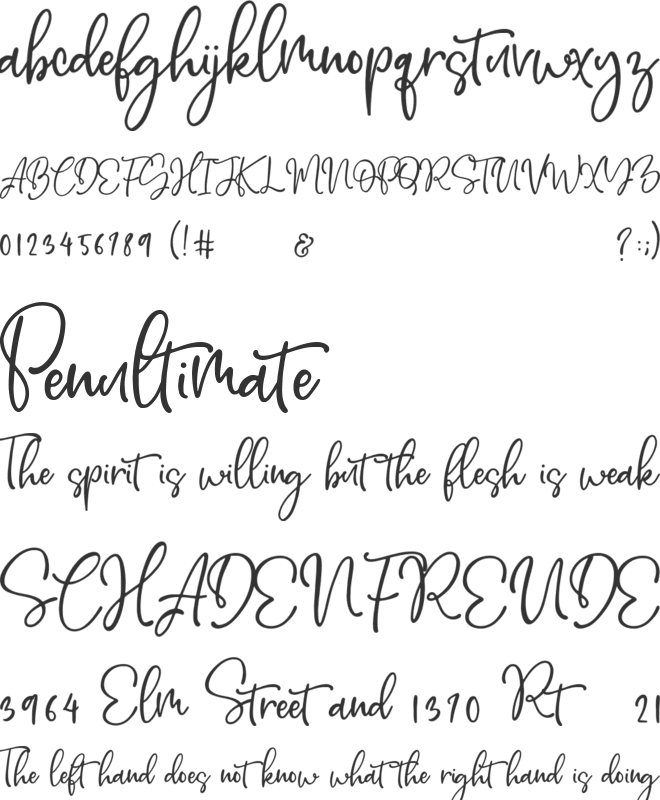 Wyaletta font preview