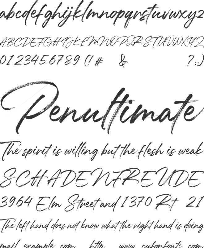 Mallorie font preview